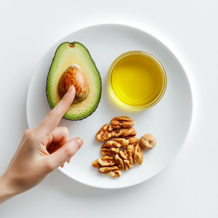 Порція жирів розміром з великий палець